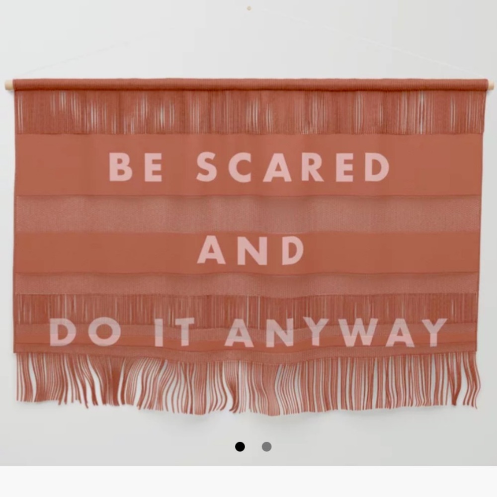 Wall Tapestry With Bravery Quote
